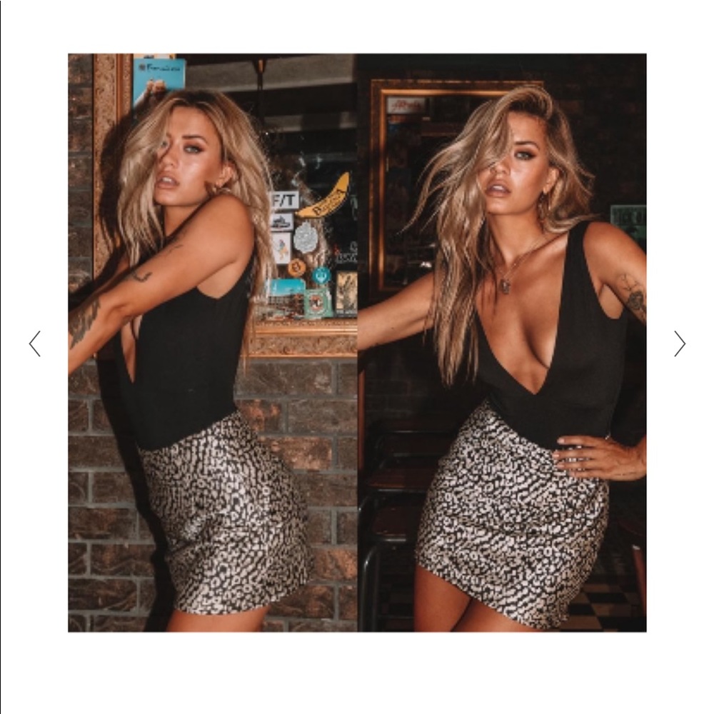 Princess polly mini cheetah skirt